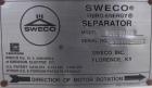 Used Sweco Screener, Model XS60S8108, 304 Stainless Steel. 60
