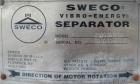 Used Sweco Screener, Model ZS30S612SD, 304 Stainless Steel. 30