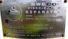 Used Sweco Screener, Model ZS30S666, 304 Stainless Steel. 30