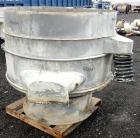 Used Sweco Scalper Screener, 304 Stainless Steel.  60” Diameter single deck, 2 separation.  No top cover.  Driven by an approximately 2-1/2hp motor.  Mounted on a stainless steel base.