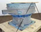 Used Sweco Screener, Carbon Steel. 60” Diameter single deck, 2 separation. No top cover. Driven by a 2.5hp, 3/60/230/460 volt, 1120 rpm motor. Mounted on a carbon steel base.