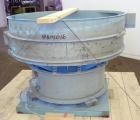 Used Sweco Screener, Carbon Steel. 60” Diameter single deck, 2 separation. No top cover. Driven by a 2.5hp, 3/60/230/460 volt, 1120 rpm motor. Mounted on a carbon steel base.