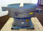 Used Sweco Screener, Carbon Steel. 60” Diameter single deck, 2 separation. No top cover. Driven by a 2.5hp, 3/60/230/460 volt, 1120 rpm motor. Mounted on a carbon steel base.