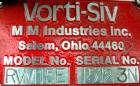 Used Vorti-Siv Vibratory Sieving Machine, Model RVM-15E, 304 Stainless Steel. (1) 15