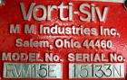 Used Vorti-Siv Vibratory Sieving Machine, Model RVM-15E, 304 Stainless Steel. (1) 15