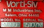 Used Vorti-Siv Vibratory Sieving Machine, Model RVM-15E, 304 Stainless Steel. (1) 15