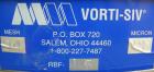 Used Vorti-Siv Vibratory Sieving Machine, Model RVM-15E, 304 Stainless Steel. (1) 15