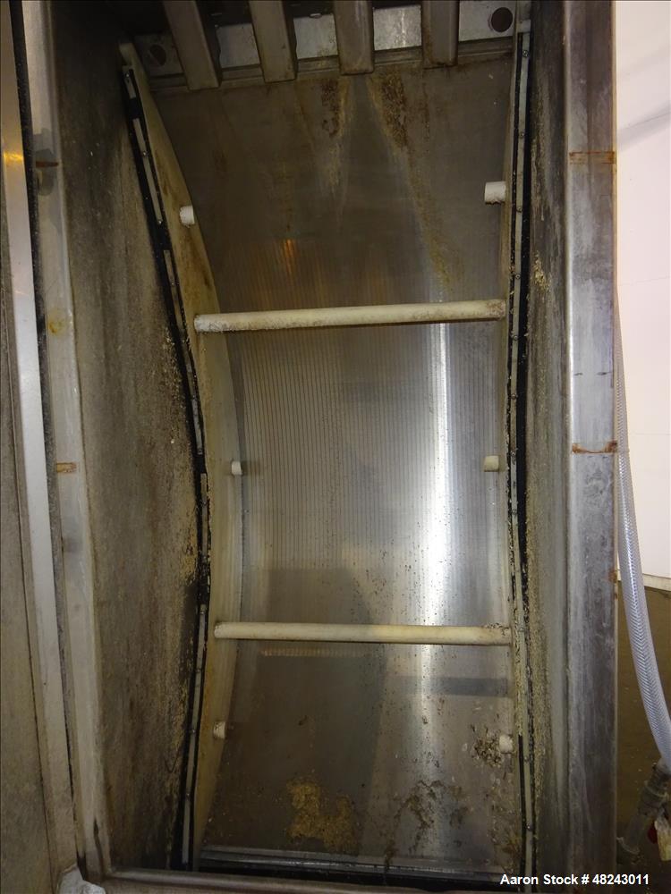 Used- DSM Sieve-Bend Screening Unit, 316 Stainless Steel.