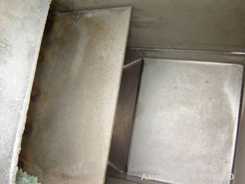 Used-Carrier Vibrating Fluid Bed Cooler or Dryer, Model ####-1260S. Deck is 12" wide X 65" long, slotted Johnson wedge wire ...