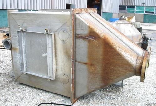 USED: Dorr Oliver Dual Lane 120 Deg DSM Screener, 316 stainless steel. (2) Vertical screens 21-1/2" wide x 60" long set at approximate 120 deg angle. 6" top feed with (8) nozzles. 10" fines and an 8"...