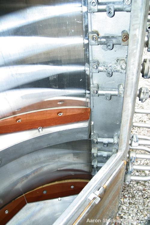 USED: Dorr Oliver Dual Lane 120 Deg DSM Screener, 316 stainless steel. (2) Vertical screens 21-1/2" wide x 60" long set at approximate 120 deg angle. 6" top feed with (8) nozzles. 10" fines and an 8"...