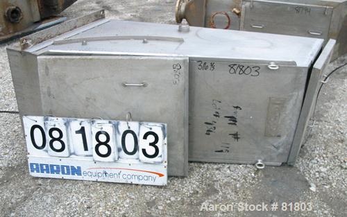 USED: Dorr Oliver 45 Deg DSM Screener, 316 stainless steel. (1) Vertical screen 24" wide x 32" long set at approximate 45 deg angle. 6" back feed. 8" fines and a slotted bottom overs outlet. Approxim...