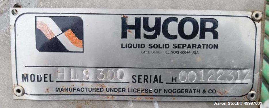 Used Hycor Parkson Helisieve Fine Screen
