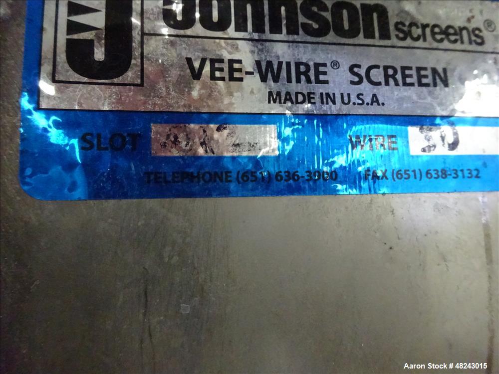 Used Johnson Screens Vee-Wire DSM Sieve-Bend Screening Unit, 316 Stainless Stee