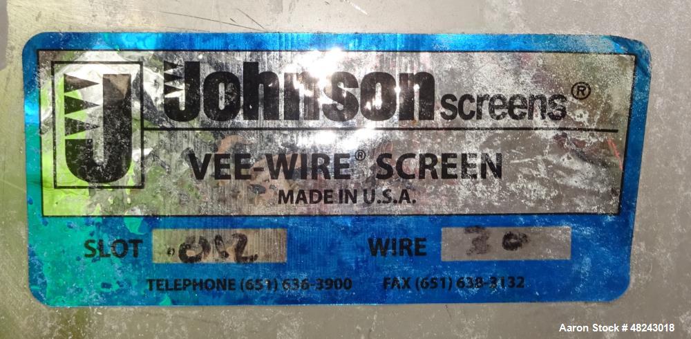 Used Johnson Screens Vee-Wire DSM Sieve-Bend Screening Unit, 316 Stainless Stee