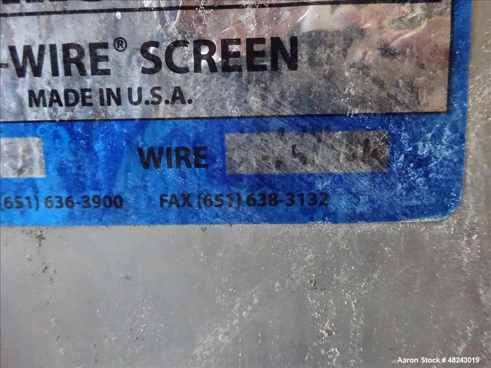 Used Johnson Screens Vee-Wire DSM Sieve-Bend Screening Unit, 316/304 Stainless
