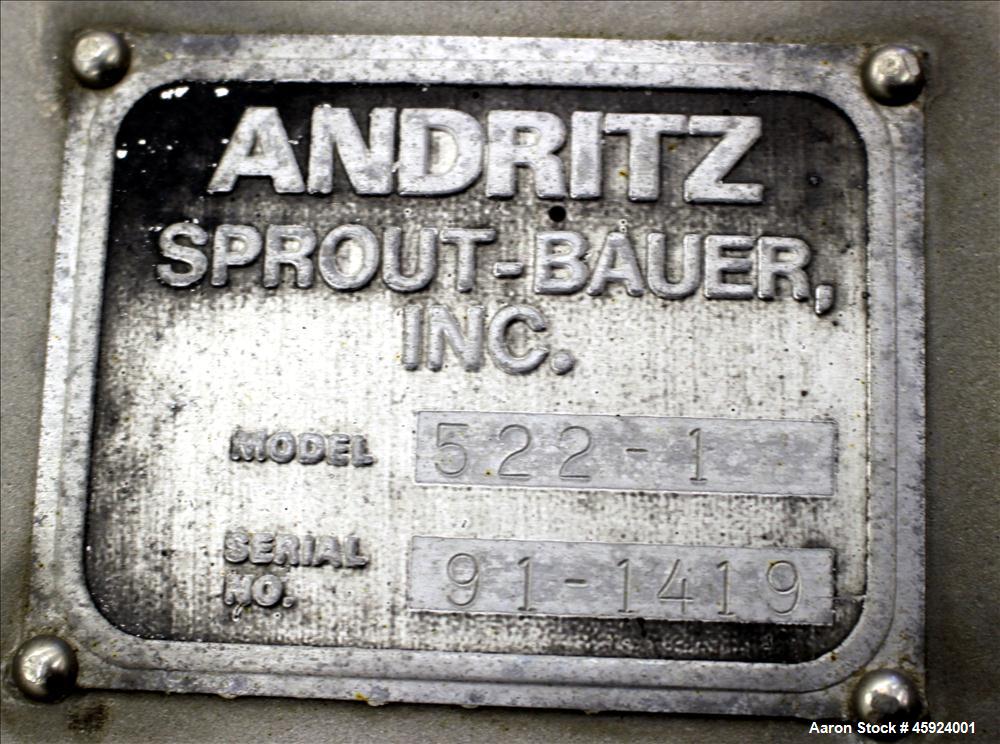 Used- Andritz Sprout-Bauer HydraSieve, Model 522-1, 316 Stainless Steel. 60" Long x 24" wide screen. Top inlets (4) 1", (1) ...