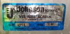 Used Johnson Screens Vee-Wire DSM Sieve-Bend Screening Unit, 316 Stainless Stee