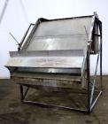 Used Kason Cross-Flo-Sieve, Model CF7254SS, Stainless Steel. Designed to separate pellets and fines larger than 0.02” (0.5mm) from recycled pellet water at a rate of 2000 gallons per minute.
