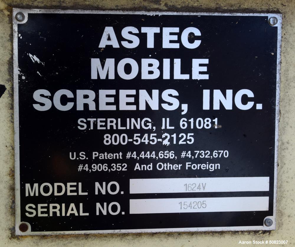 Used Astec Screener, Model 1624V