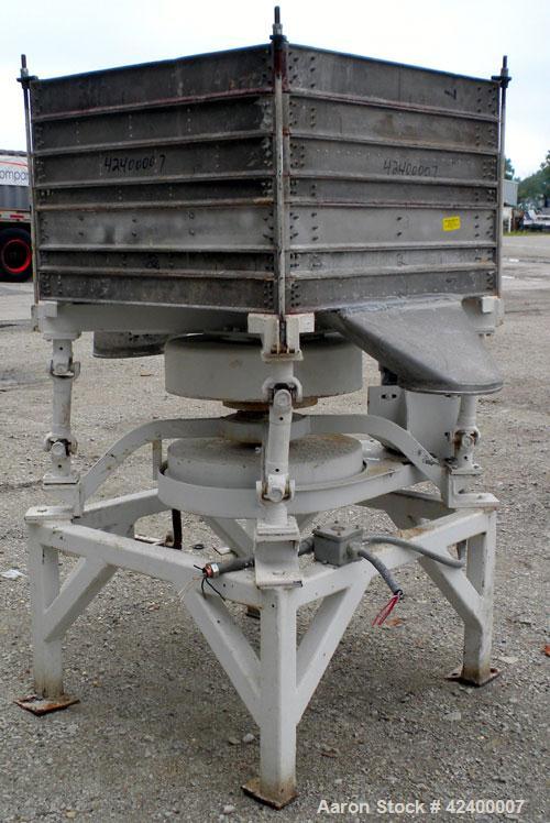 Used Clipper Products Gyratory Square Sifter, Model CS1, 6 deck, double discharge. (7) 36’’ Wide x 36’’ long aluminum decks. (1) Top cover with a 10’’ inlet, (2) 10’’ outlets. Driven by a 1 hp, 3/60/...