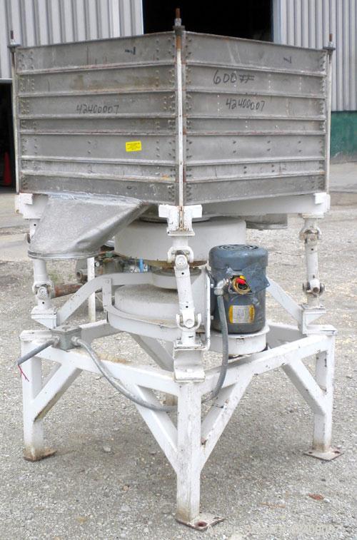 Used Clipper Products Gyratory Square Sifter, Model CS1, 6 deck, double discharge. (7) 36’’ Wide x 36’’ long aluminum decks. (1) Top cover with a 10’’ inlet, (2) 10’’ outlets. Driven by a 1 hp, 3/60/...