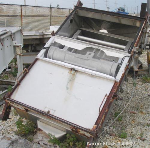 Used- Derrick Screener, 36" x 72" Single deck, Stainless Steel. Flat hinged back. Top covers. 1.5 hp, 460V/3600 rpm, eccentr...