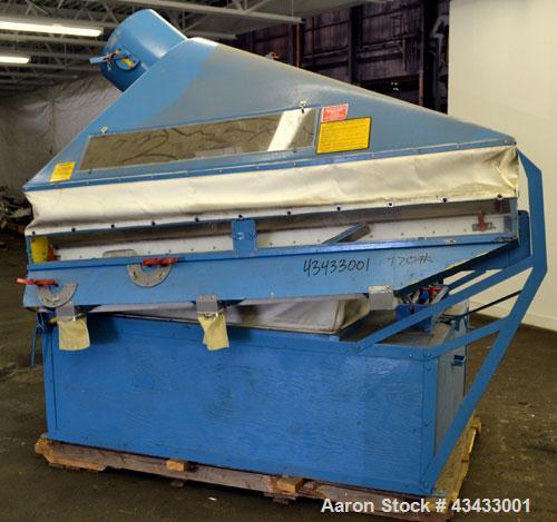 Used Forsberg Inc. Vacuum Gravity Separator, Model 50V. Carbon steel, and wood construction. 19 Square feet deck area. Driven by a 1/2 hp, 3/60/208-230/460 volt, 1725 rpm motor. Manual speed adjustme...