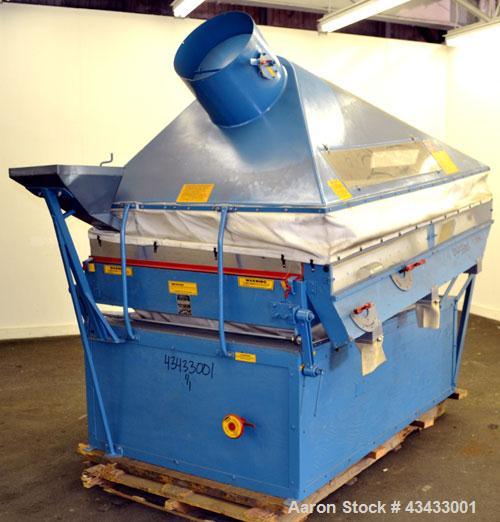 Used Forsberg Inc. Vacuum Gravity Separator, Model 50V. Carbon steel, and wood construction. 19 Square feet deck area. Driven by a 1/2 hp, 3/60/208-230/460 volt, 1725 rpm motor. Manual speed adjustme...