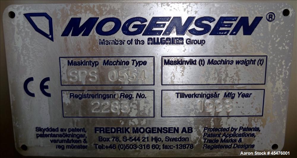 Used- Mogensen Sizer Screener, Model SPS 0554