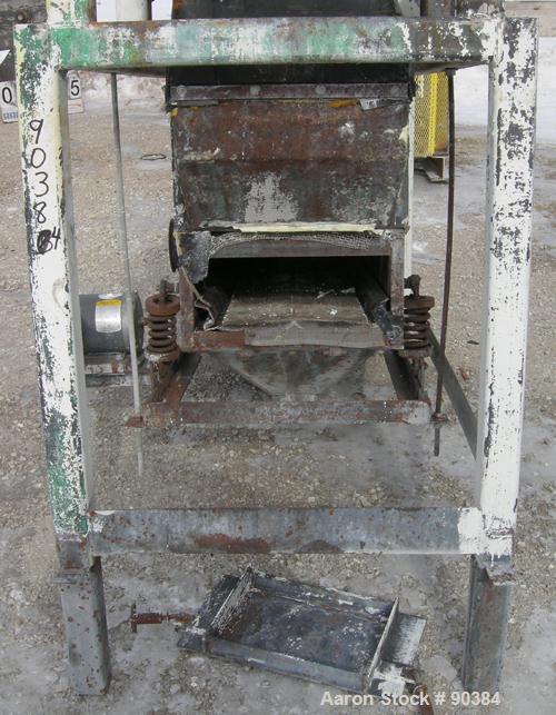 Used Prater Screener, Model VS1-15-2E, Carbon Steel. Approximately 15" wide x 72" long double deck, 2 separation. Top end feed, enclosed housing with top access door. End overs outlet, bottom fines o...