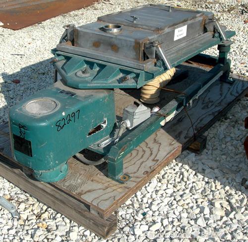 USED: Rotex screener, model 111 PS SS/SS, 21" x 36". 5.2 square foot screening capacity, stainless steel screen, top cover, double deck, approximate 1/2 hp drive.