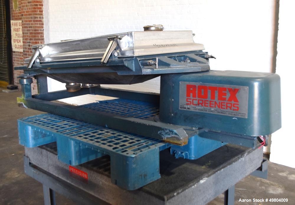 Used Rotex Screener, Model 111A AL/SS, Stainless Steel.