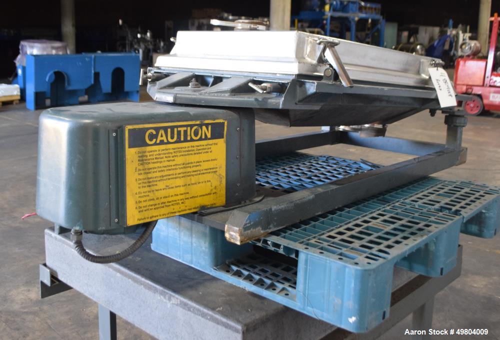 Used Rotex Screener, Model 111A AL/SS, Stainless Steel.