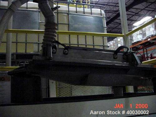 Used Resin Screening Tower Consisting Of: (1) Rotex screener, model 111PSSS-SS, single deck, 2 separation, 304 stainless steel.20'' x 37'' screen, 5.1 square feet area, ball cleaning deck. Driven by ...