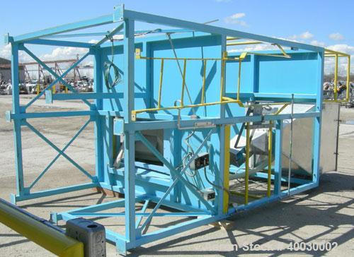 Used Resin Screening Tower Consisting Of: (1) Rotex screener, model 111PSSS-SS, single deck, 2 separation, 304 stainless steel.20'' x 37'' screen, 5.1 square feet area, ball cleaning deck. Driven by ...
