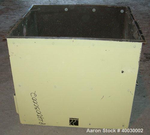 Used Resin Screening Tower Consisting Of: (1) Rotex screener, model 111PSSS-SS, single deck, 2 separation, 304 stainless steel.20'' x 37'' screen, 5.1 square feet area, ball cleaning deck. Driven by ...