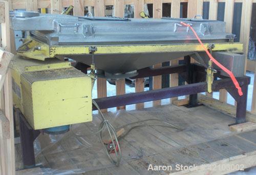 Used Rotex Screener, Model 11A AL/SS, 304 Stainless Steel. 20" wide x 48" long single deck, 2 separation. Clamp down aluminum top cover, 2 bottom outlets. 6.6 Square feet screen area, 2" screen motio...
