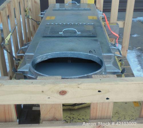 Used Rotex Screener, Model 11A AL/SS, 304 Stainless Steel. 20" wide x 48" long single deck, 2 separation. Clamp down aluminum top cover, 2 bottom outlets. 6.6 Square feet screen area, 2" screen motio...