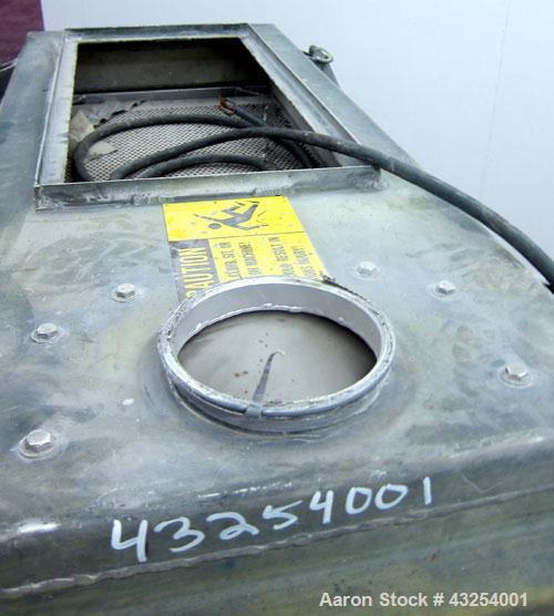 Used Rotex Screener, Model 11 PS AL/SS, 304 Stainless Steel. 20" Wide x 36" long, single deck, 2 separation. 1 Piece aluminum top cover. (2) 6" bottom outlets. Approximate 6.6 square feet screen area...