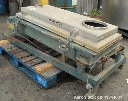 Used Rotex Screener, Model 12A AL/SS, 316 stainless steel. 20" wide x 37" long double deck, 3 separation. Clamp down aluminum top cover, 3 bottom outlets. 5.1 square feet screen area, 2" screen motio...