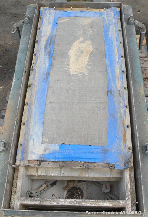 Used Rotex Screener, Model 12A AL/SS, 316 stainless steel. 20" wide x 37" long double deck, 3 separation. Clamp down aluminum top cover, 3 bottom outlets. 5.1 square feet screen area, 2" screen motio...
