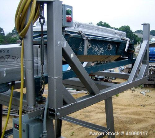 Used Rotex Screener, Model 12, Stainless Steel. 20" wide x 37" long double deck, 3 separation. Top cover, 3 bottom outlets. 5.1 square feet screen area, 2" screen motion. Driven by a 1/2 hp, 3/60/230...
