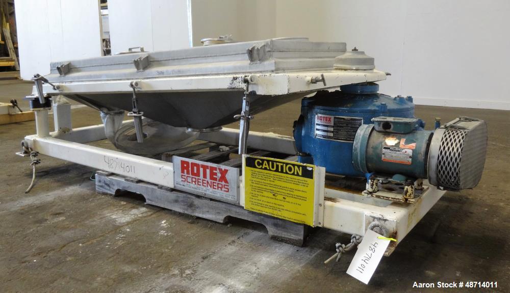 Used Rotex Screener, Model 201SANALSS, 304 Stainless Steel.