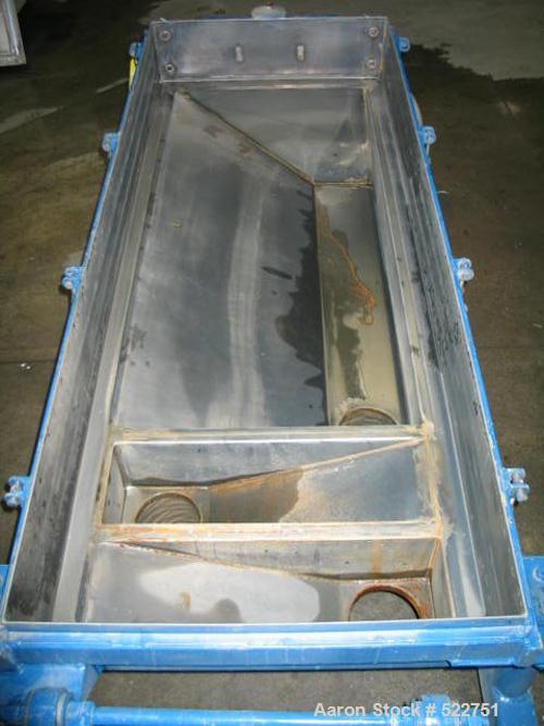 USED: Rotex 30" x 60" screener, model 202A-AL/MS, double deck, threeseparations. Aluminum cover and screen frames, carbon steel pan. 6"inlet, 10" inspection cap opening. Three 6" outlets. Suspended c...