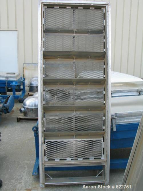 USED: Rotex 30" x 60" screener, model 202A-AL/MS, double deck, threeseparations. Aluminum cover and screen frames, carbon steel pan. 6"inlet, 10" inspection cap opening. Three 6" outlets. Suspended c...