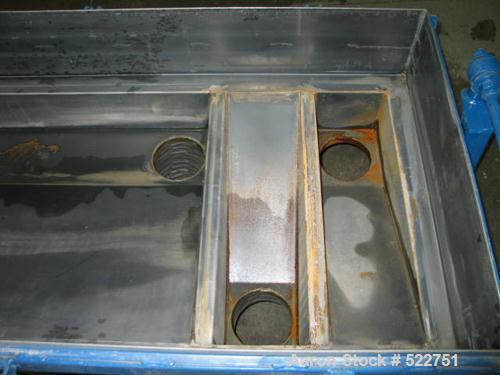 USED: Rotex 30" x 60" screener, model 202A-AL/MS, double deck, threeseparations. Aluminum cover and screen frames, carbon steel pan. 6"inlet, 10" inspection cap opening. Three 6" outlets. Suspended c...