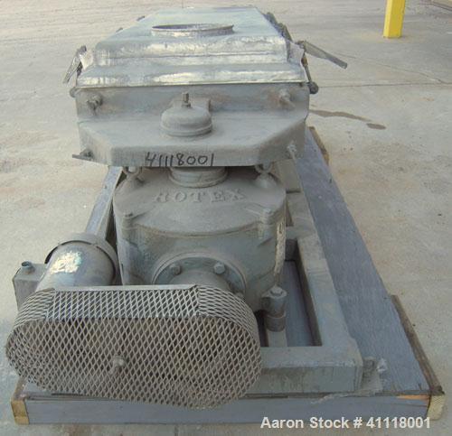 Used Rotex Screener, Model 242-SAN.AL.SS, 304 Stainless Steel, Aluminum Screens. 24 1/2" wide x 66 1/2" long double deck, 3 separation. Clamp down aluminum top cover, 9 1/2" inlet, (3) 6" end bottom ...
