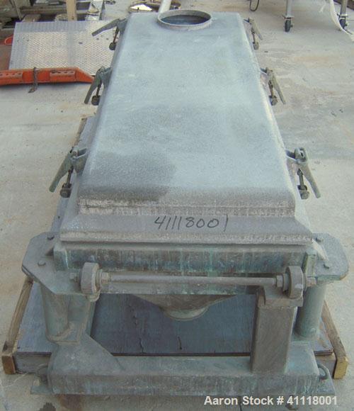Used Rotex Screener, Model 242-SAN.AL.SS, 304 Stainless Steel, Aluminum Screens. 24 1/2" wide x 66 1/2" long double deck, 3 separation. Clamp down aluminum top cover, 9 1/2" inlet, (3) 6" end bottom ...
