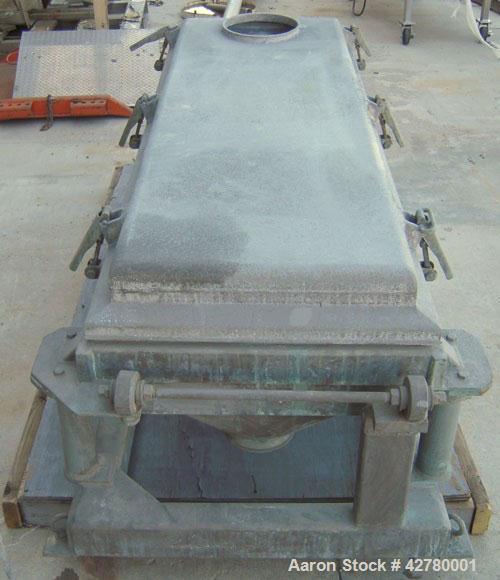 Used Rotex Screener, Model 242-SAN.AL.SS. 304 Stainless steel, aluminum screens. 24 1/2" wide x 66 1/2" long double deck, 3 separation. Clamp down aluminum top cover, 9 1/2" inlet. (3) 6" end bottom ...